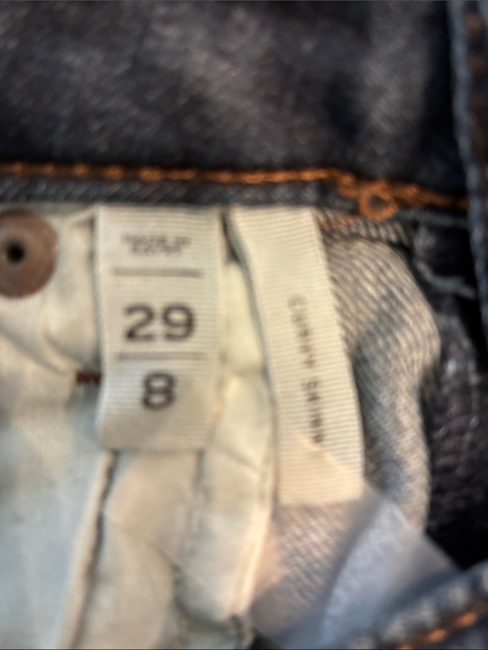 LOFT Dark Wash Skinny Jeans - Deep Blue - Picture 3 of 6